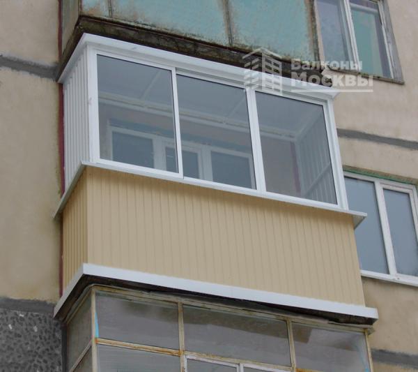 Расчет остекления балкона алюминиевым профилем, с внешней отделкой