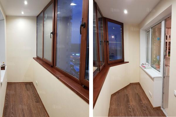 Цена на остекление лоджии с отделкой гипсокартоном, в которой тепло даже зимой