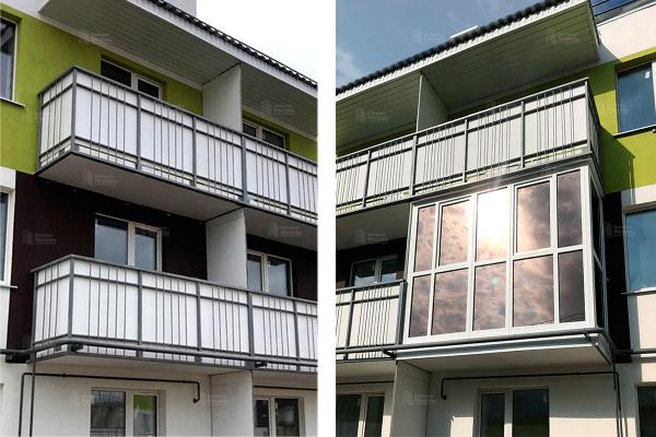  Французское остекление балкона с тонировкой «Панорамный балкон»