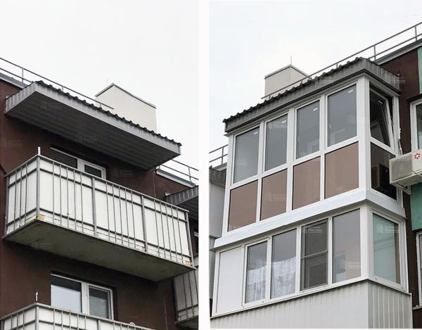 Французское остекление с тонировкой нижнего яруса