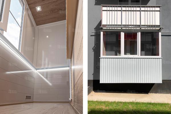 Кейс: ремонт балкона «Ламинат + ПВХ» — цены, фото до и после, тепло без лишних трат