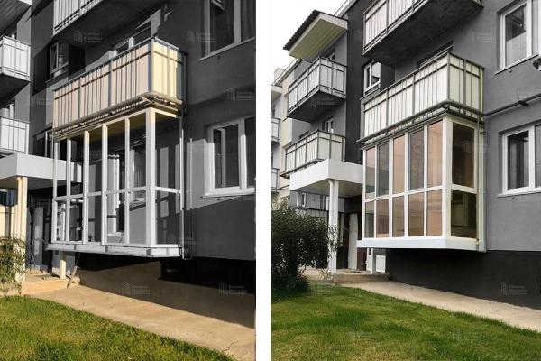 Остекление П-образного балкона с тонировкой: кейс с панорамными окнами и энергосбережением