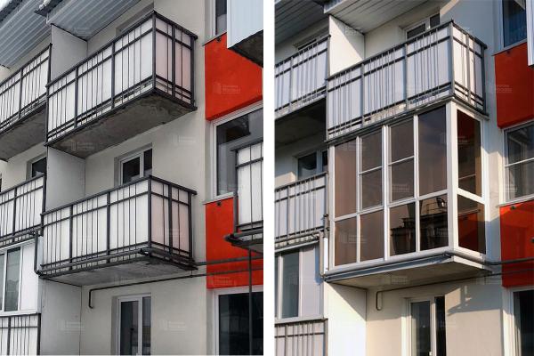 Панорамное остекление с красивым видом на город