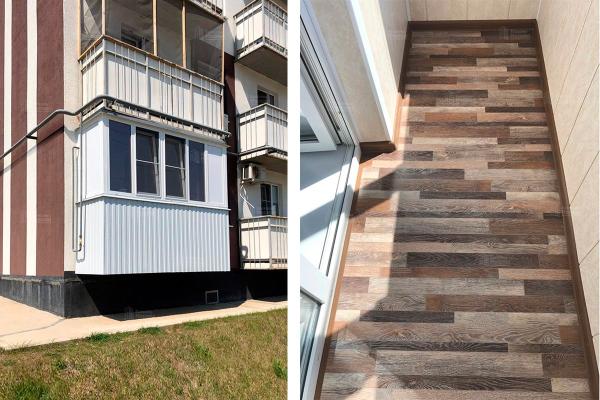 Практичный минимализм: превратили открытый балкон в теплую комнату