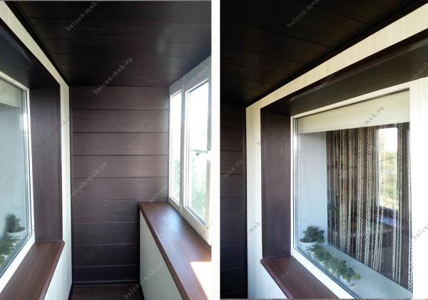 Практичный вариант утепления балкона 3.2 х 0.7 с обшивкой ПВХ панелями