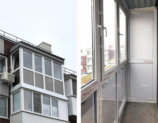 Теплое панорамное остекление балкона с тонировкой