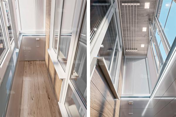 Утепление балкона с отделкой под ключ: Окна, ПВХ-панели + ламинат