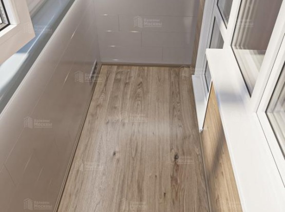 Расчет остекления балкона с отделкой ПВХ панелями и ламинатом