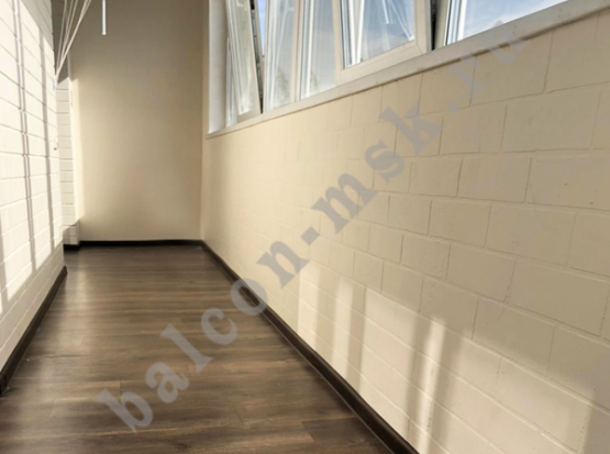 Остекление лоджии 6 метров с внутренней отделкой под ключ