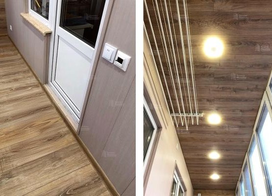 Кейс: Лоджия 8 кв.м под ключ: остекление, теплые полы + отделка ламинатом и ПВХ панелями 