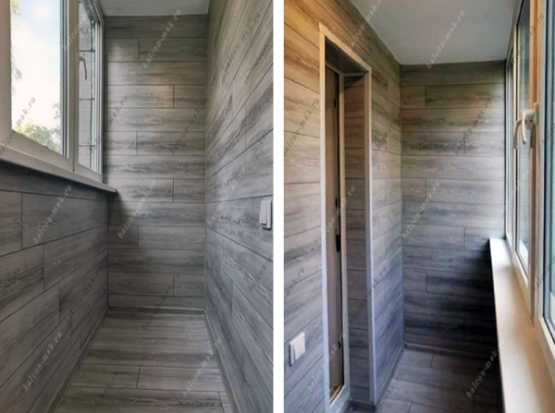 Отделка балкона. Ламинат Отделка балкона. Ламинат