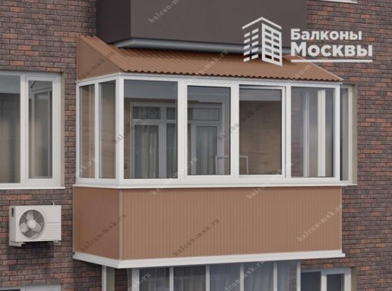 Остекление с расширением балкона
