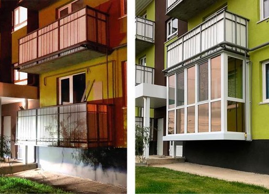 Цена на остекление балкона с панорамным видом и зеркальной тонировкой