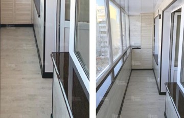 Ламинат и встроенный шкаф с жалюзийными створками