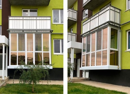 Цена на остекление балкона с панорамным видом и зеркальной тонировкой
