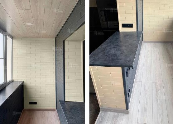 Отделка балкона паркетом из липы и ламинатом Отделка балкона паркетом из липы и ламинатом