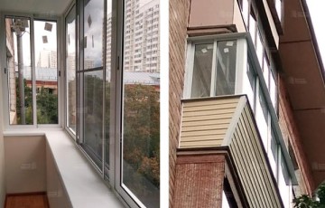 Полутеплое остекление с расширением по подоконнику