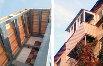 Остекление балкона с расширением по парапету