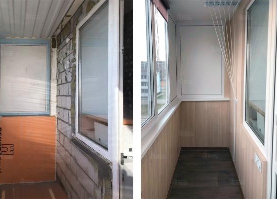 Теплое остекление балконов: кейс с профилем 60 мм и отделкой под ключ