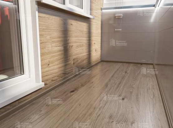 Балкон под ключ с остеклением и отделкой