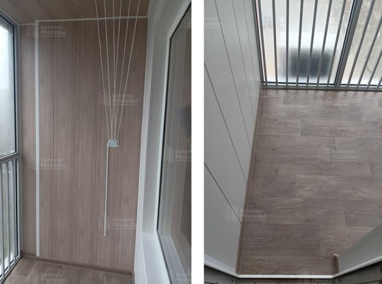 Внутренняя отделка балкона под ключ. Фото № 9