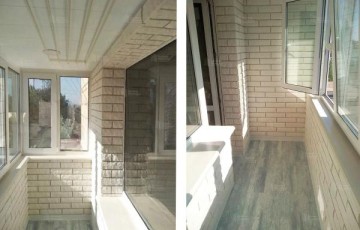 Остекление балкона с отделкой декоративной плиткой – красиво и функционально