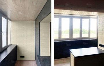 Евроостекление балкона под ключ с присоединением к комнате