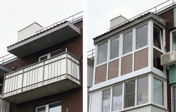 Панорамное остекление с тонировкой нижнего яруса