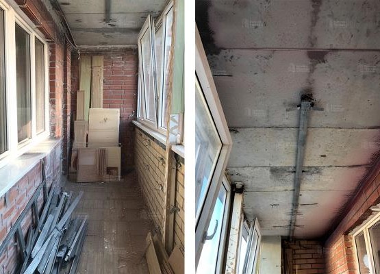 Отделка лоджии 8 м2: кейс с остеклением Exprof, утеплением, отделкой и светом