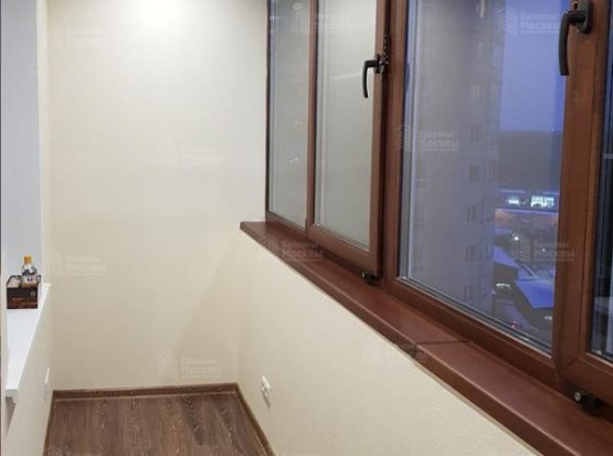 Остекление балкона с ламинацией и обшивкой ГКЛ под покраску