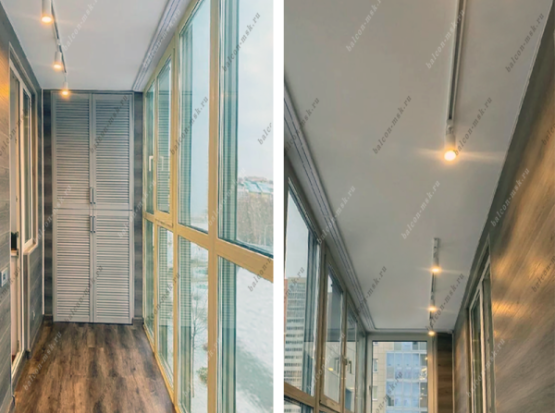 Отделка балкона панелями МДФ