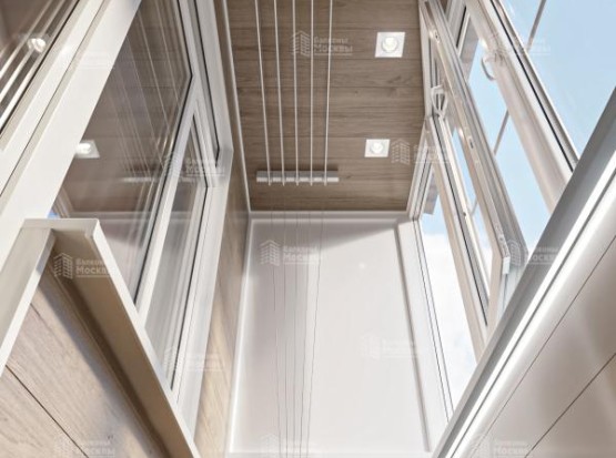 Балкон под ключ с остеклением и отделкой