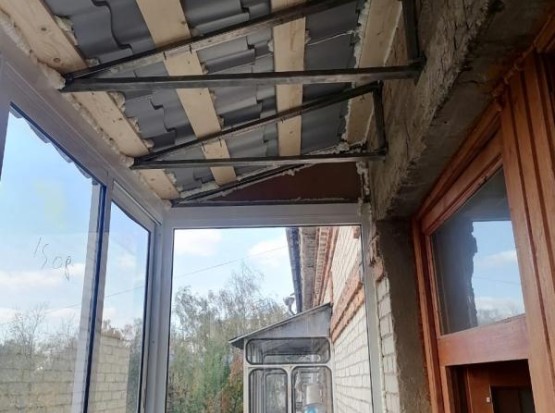 Расчет установки крыши на балконе последнего этажа