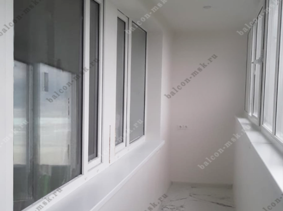 Отделка лоджии гипсокартоном и плиткой