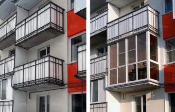 Панорамное остекление с красивым видом на город