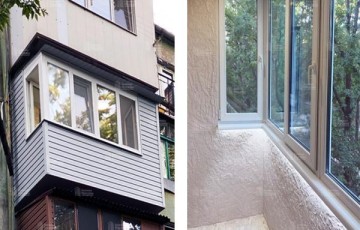 Ремонт балкона. Штукатурка Гротто