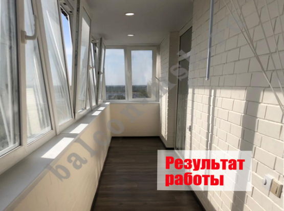 Остекление лоджии 6 метров с внутренней отделкой под ключ