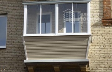 Расчет остекления балкона с выносом и крышей