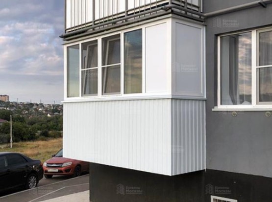 Ремонт П-образного балкона 3.3х0.8 м