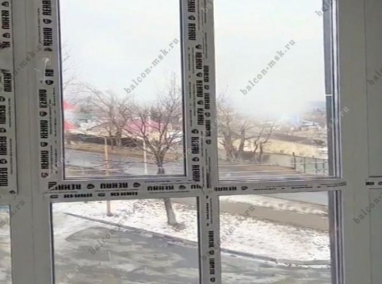 Отделка лоджии гипсовой плиткой