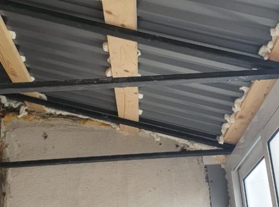 Расчет установки крыши на лоджии из профлиста