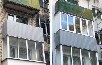 Остекление балкона 3,0х0,7 м с внутренней отделкой ГКЛ