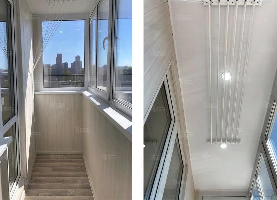 Кейс балкона под ключ: профиль KBE, стеклопакеты Clima Guard, теплый пол с отделкой