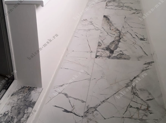 Отделка лоджии гипсокартоном и плиткой