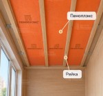 Утепление потолка экструдированным пенополистиролом (пеноплекс) 50 мм