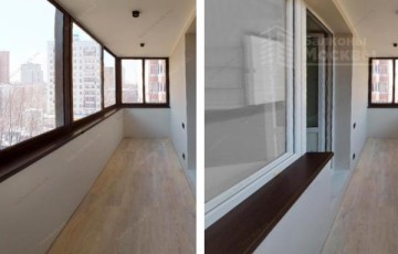 Расчет остекления балкона с внутренней отделкой в Москве