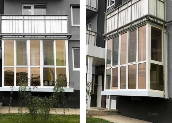 Остекление П-образного балкона с тонировкой: кейс с панорамными окнами и энергосбережением