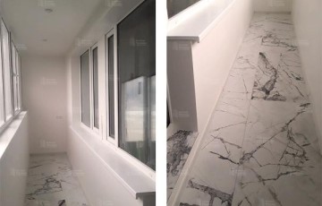 Отделка лоджии гипсокартоном и плиткой