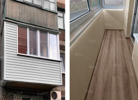 Отделка балкона с остеклением и отделкой ПВХ-панелями: цены, этапы, кейс нашей работы