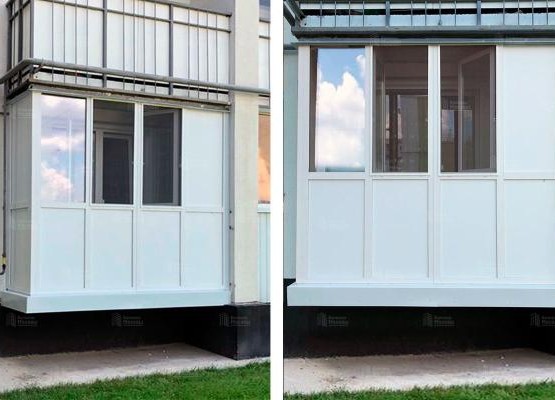 Ремонт балкона: кейс французского остекления с глухим цоколем из сэндвич-панелей